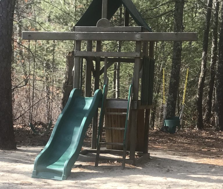 Swings/slide near the beach